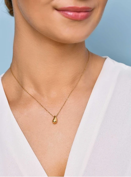 Naszyjnik dmuchana kropla, złoty S306433Z00
