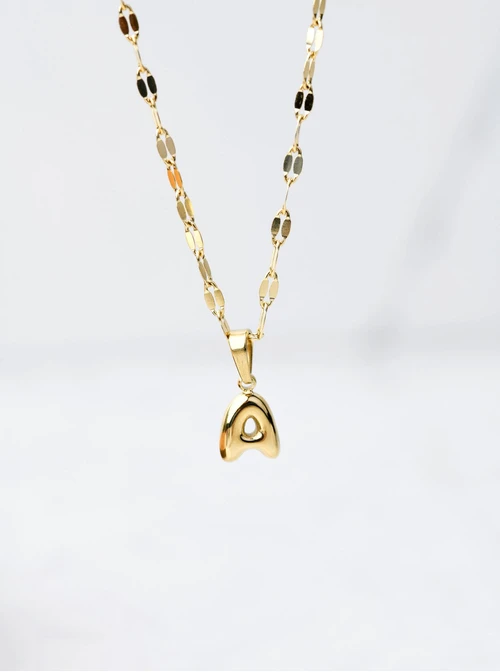 Naszyjnik dmuchana literka A, złoty S305737Z00