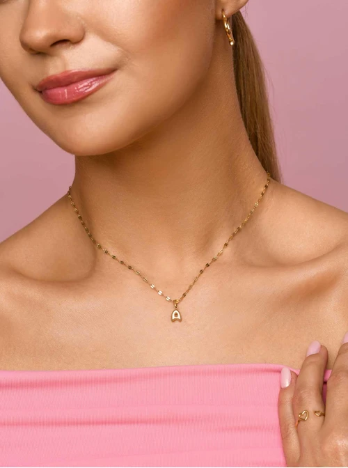 Naszyjnik dmuchana literka A, złoty S305737Z00