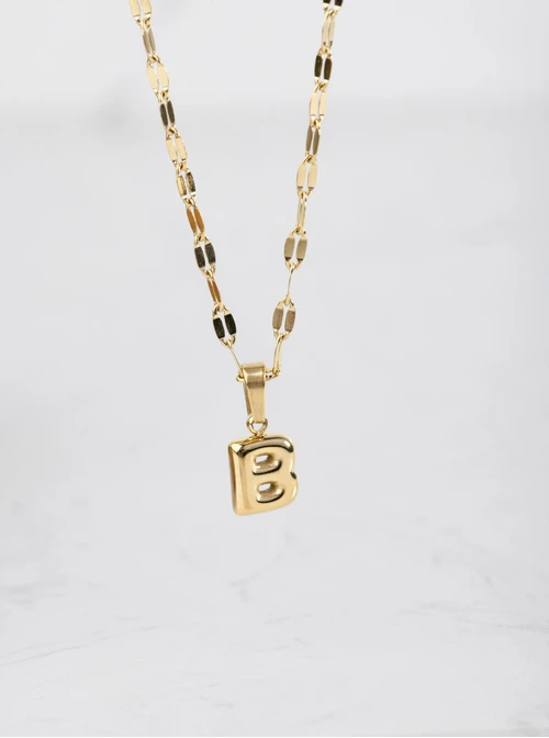 Naszyjnik dmuchana literka B, złoty S305742Z00