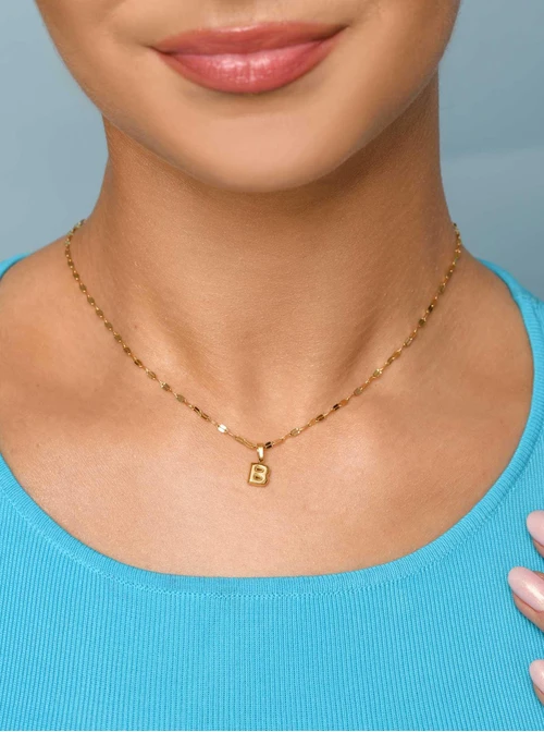 Naszyjnik dmuchana literka B, złoty S305742Z00