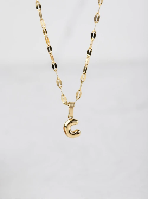 Naszyjnik dmuchana literka C, złoty S305736Z00