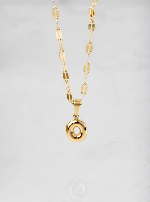 Naszyjnik dmuchana literka O, złoty S305730Z00