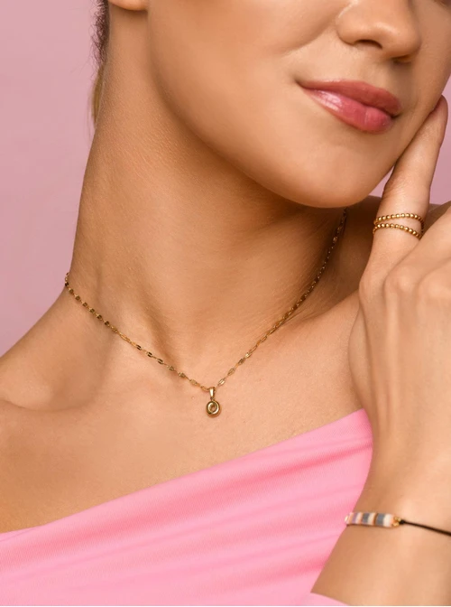 Naszyjnik dmuchana literka O, złoty S305730Z00