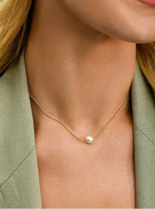 Naszyjnik perełka, złoty S305296Z00