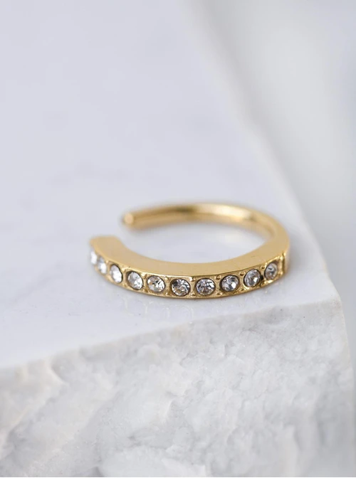 Nausznica z kryształkami, złoty S205168Z00