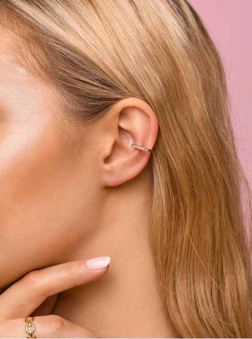 Nausznica z kryształkami, złoty S205168Z00