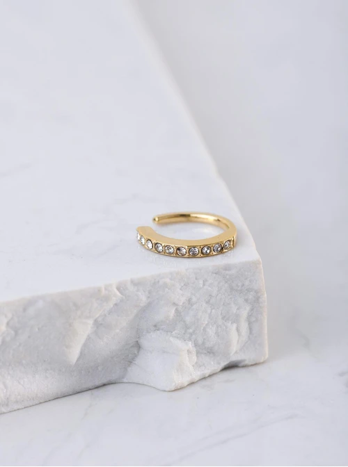 Nausznica z kryształkami, złoty S205168Z00