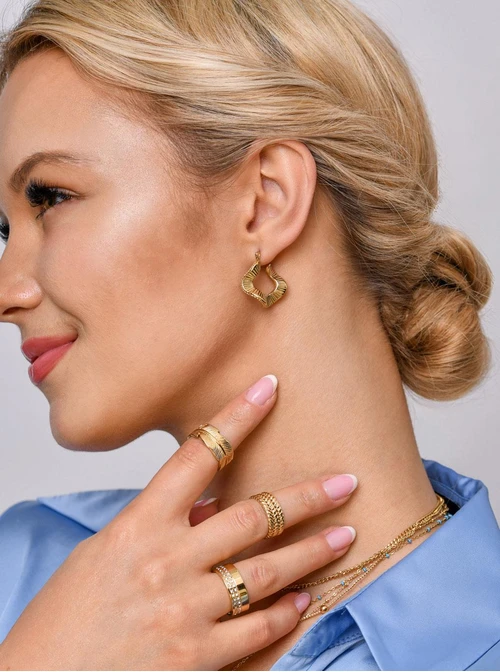 Obrączka kryształki, złoty S405697Z00