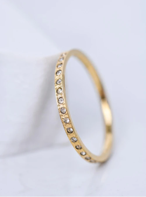 Pierścionek kryształki, złoty S405696Z00