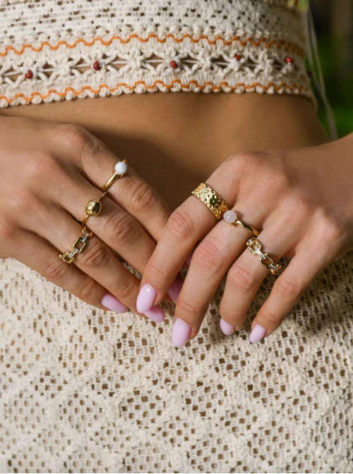 Pierścionek kulka, złoty S405691Z00