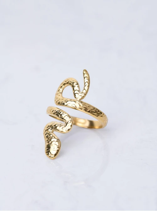 Pierścionek regulowany Wąż, złoty S405668Z00-0