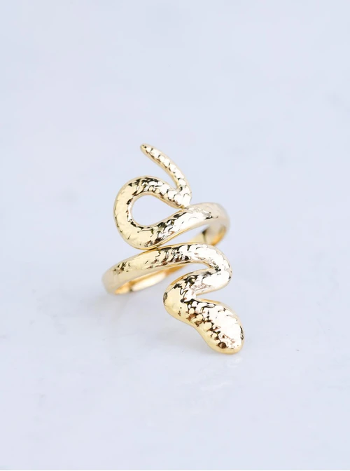 Pierścionek regulowany Wąż, złoty S405668Z00-0