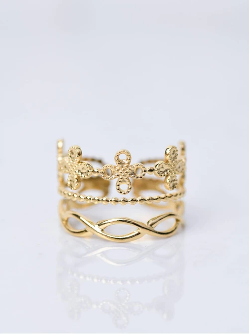 Pierścionek regulowany, złoty S405680Z00-0