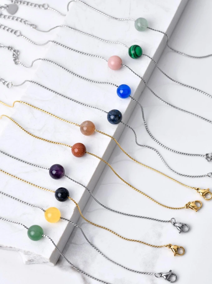 Bransoletka Jadeit żółty, srebrny S106747S00