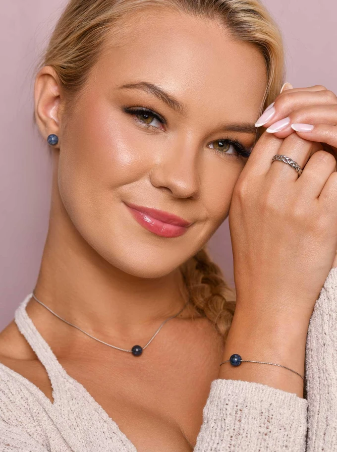 Kolczyki Dumortieryt, srebrny S206775S00