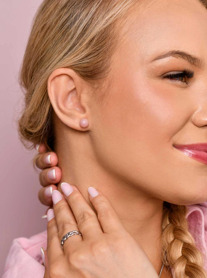 Kolczyki Opal Pudrowy, srebrny S206781S00