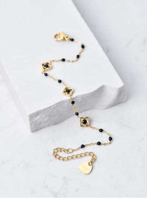 [Zestaw] Naszyjnik kwiatuszki lilijki, złoty S306024Z00