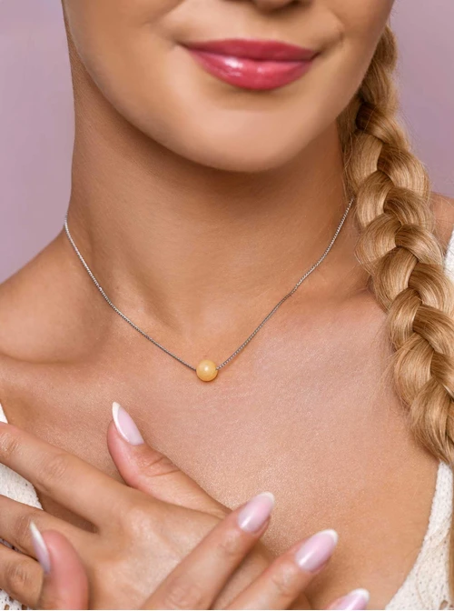 Bransoletka Jadeit żółty, srebrny S106747S00