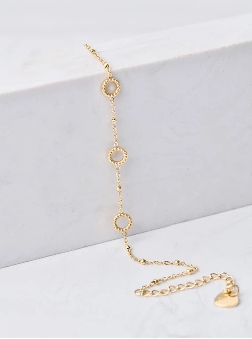 Bransoletka kółeczka, kuleczki, złoty S105903Z00