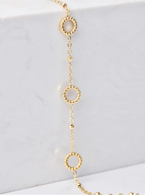 Bransoletka kółeczka, kuleczki, złoty S105903Z00