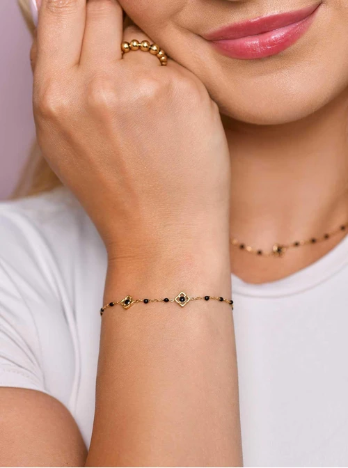 Bransoletka kwiatuszki lilijki, złoty S106025Z00