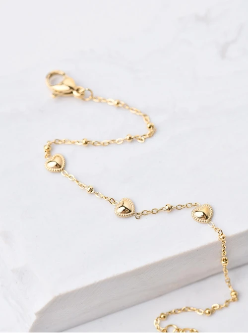 Bransoletka malutkie serduszka, złoty S105972Z00