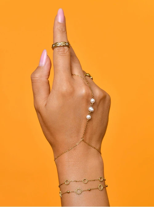 Bransoletka słoneczka, kuleczki, złoty S105900Z00