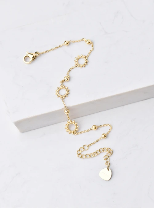 [Zestaw] Naszyjnik słoneczka, kuleczki, złoty S305899Z00