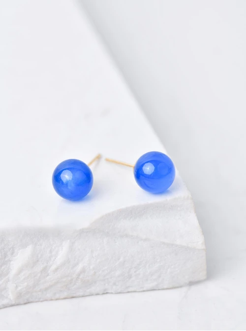 Kolczyki Agat Niebieski, złoty S206773Z00