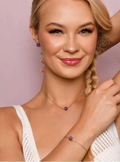 Kolczyki Ametyst, srebrny S206768S00