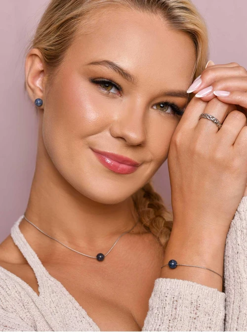 Kolczyki Dumortieryt, srebrny S206775S00