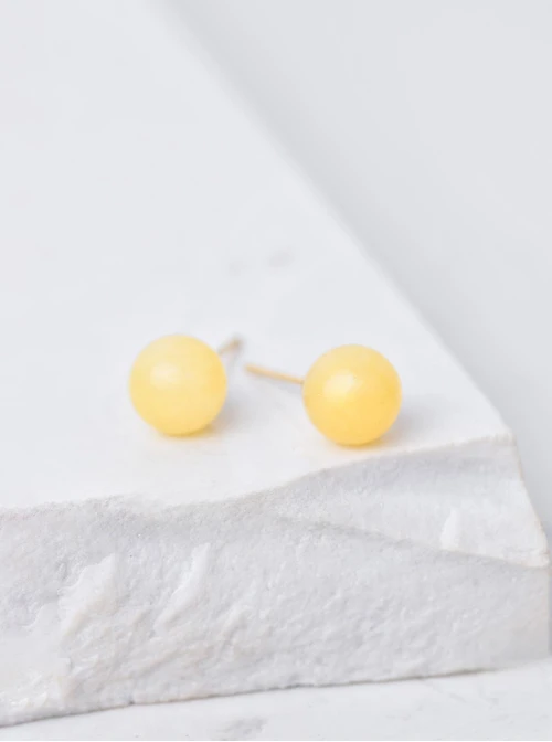 Kolczyki Jadeit Żółty, złoty S206769Z00