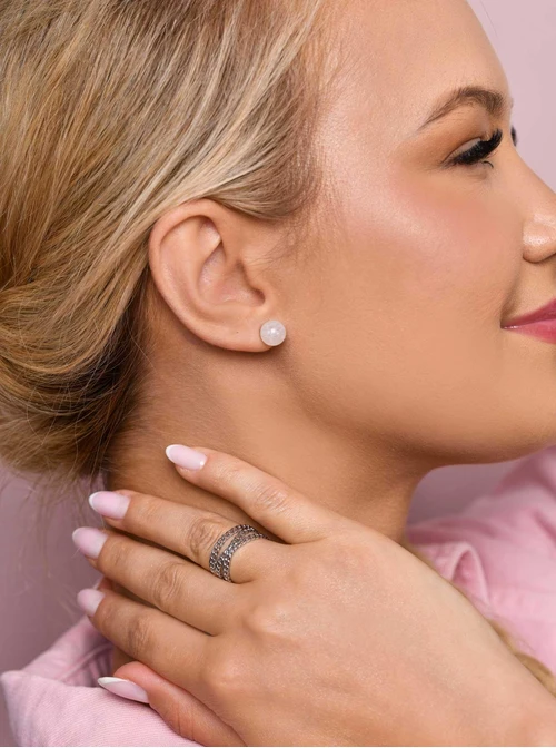 Kolczyki Kryształ Górski, srebrny S206767S00