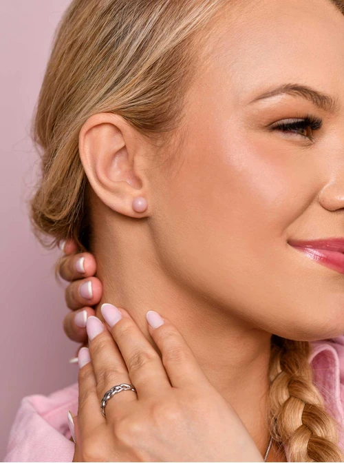 Kolczyki Opal Pudrowy, srebrny S206781S00