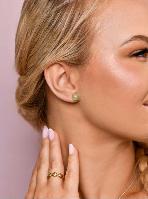 Kolczyki Zielony Fluoryt, srebrny S206780S00