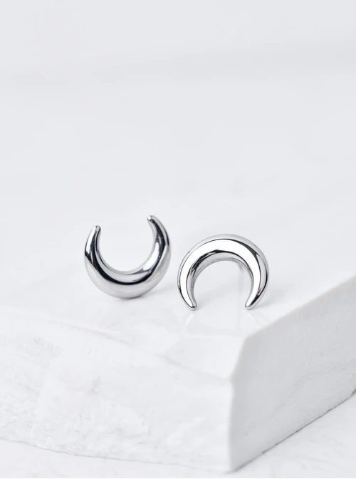 Kolczyki dmuchane księżyce, srebrny S206671S00