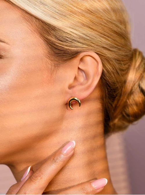 Kolczyki dmuchane księżyce, złoty S206671Z00