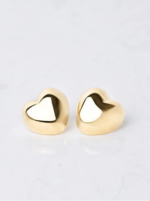 Kolczyki dmuchane serca, złoty S206553Z00