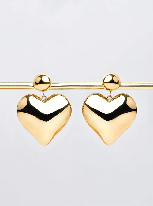 Kolczyki dmuchane serca, złoty S206583Z00