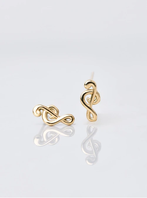 Kolczyki klucz wiolinowy, złoty S205908Z00