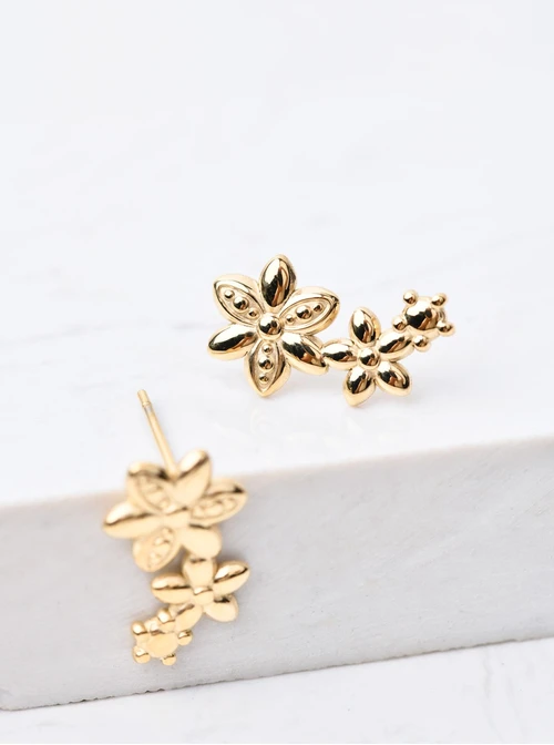 Kolczyki kwiatuszki, złoty S206763Z00