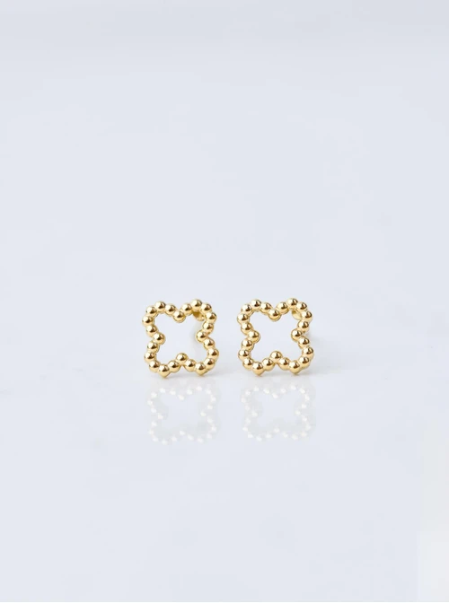 Kolczyki malutkie koniczynki, złoty S205942Z00