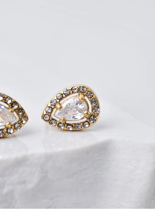 Kolczyki z kryształkami, złoty S206078Z00