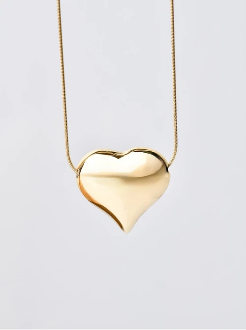 Naszyjnik dmuchane serce, złoty S306550Z00