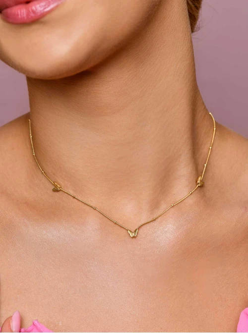 Naszyjnik motylki, złoty S306021Z00