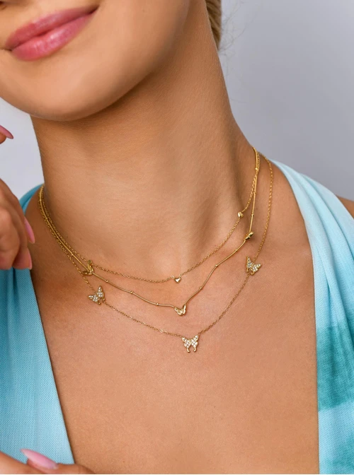 Naszyjnik motylki, złoty S306021Z00