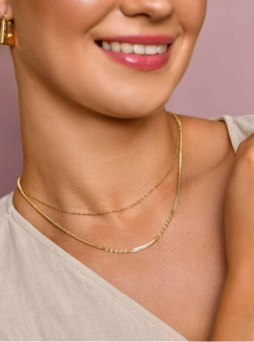 Naszyjnik podwójny, złoty S306107Z00