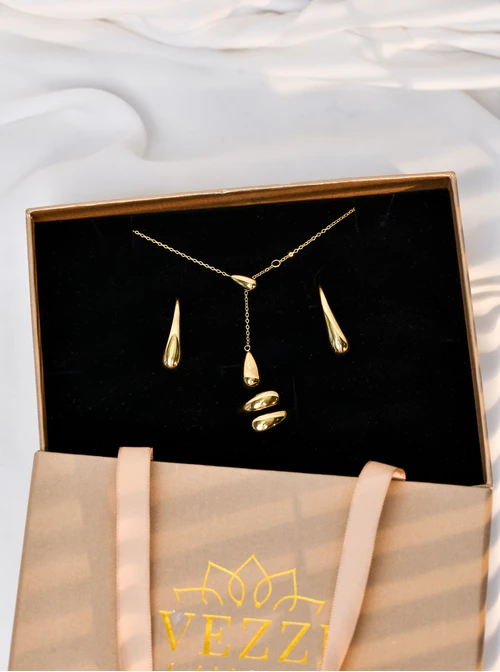 [Zestaw] Kolczyki dmuchane sopelki, złoty S206435Z00