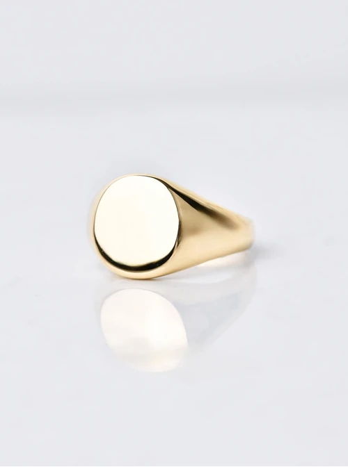 Pierścionek sygnet unisex, złoty S406510Z00